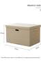 DUNISO 2pcs Wardrobe Clothes Organizer Cubes with Lids Foldable Fabric Decorative Storage Box Bins - 2