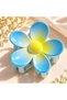 Blue Flower Buckled Hair Clip – Large Daisy-Patterned Women's Hair Clip, for Buns and Everyday Hair Accessories - 2