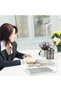 Stackable Acrylic Paper Tray Clear Desk Organizer Letter Size File Office Document - 3