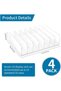 4 Pcs Clear Acrylic CD/DVD Storage Rack CD Tray - 4
