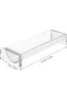 Clear Cracker Serving Tray Transparent Rectangular V-Shape Acrylic Snack & 22.2×7×5.1 cm