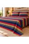 King Size Flat Bedsheet Set, 3 Pieces, 260 x 240 cm (Navy Blue) - 2