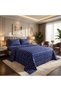 King Size Flat Bedsheet Set, 3 Pieces, 260 x 240 cm (Royal Blue) - 2