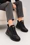Women's Sneakers Boots with Fur-Lined Hidden Heels