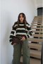 Soft Sweater with Brown Color Blocks