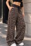 Women's Viral-Style 3-Thread Wide-Leg Palazzo Sweatpants, High-Waisted, Relaxed Fit - 5