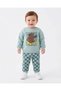 Boys' Checkered Pants, Ages 1-2-3-4, Winter, 3-Ply, Brushed Inside, 2-Piece Top and Bottom Set - 2