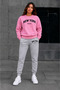 ZERO-NECK BRUSHED INSIDE TRACKSUIT, SEASONAL, WITH "NEW YORK, U.S.A." PRINT, WOMEN'S / MEN'S UNISEX STYLE