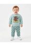 Boys' Checkered Pants, Ages 1-2-3-4, Winter, 3-Ply, Brushed Inside, 2-Piece Top and Bottom Set - 3