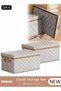 DUNISO 2 Pack Closet Storage Box with Lid and Handle, Stackable Wardrobe Clothes Organizer