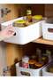 Hanayo Storage Baskets Set of 8 Plastic Storage Baskets Cabinet Organizer with Handle Storage Bins - 3