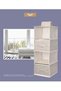 FASHION HOME Hanging Shelf Closet Organizer Storage Box Collapsible Clothes (Z3BA49F828864D08CEC9CZ) - 4