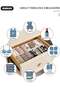 DUNISO 3 Pack Clothing Organizer with Zipper, Foldable Underwear Drawer Organizer - 3