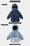 Reversible, Plush-Lined, Quilted, Hooded, Thick Winter Jacket for Boys