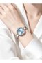 FERRUCCI (SILVER) Women's Watch with Blue Inner Dial and Minimalist Case