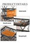 DUNISO 5-Tier Large Capacity Metal Wire Fruit And Vegetable Storage Basket with Wheels,Foldable - 3