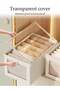 DUNISO 4 Pcs Wardrobe Clothes Organizer, Visible Drawer Organizers with Handles，Foldable Closet - 5
