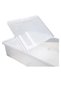 Premify 55L Plastic Storage Box With Dual Lid & Wheels | Slim Under Bed Plastic Organizer - 5