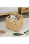 Hand-woven foldable storage basket for home storage and decoration Beige 30CM*30CM*30CM - 4
