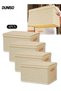 DUNISO 4PCS Wardrobe Clothes Organizer with Lids and Handles,Foldable Drawer Organizers,Fabric