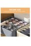 Hanayo 3 Pack Sock Underwear Organizer Dividers, 64 Cell Drawer Organizers Fabric Foldable Cabinet - 4