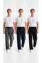 Men's 3-Piece Baggy Piped Sweatpants, Relaxed Fit