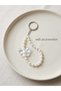 Butterfly-Detailed Pearl Keychain Charm - 3