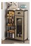 Solerconm 3 Tier Coffee Bar Table with Storage Drawer, 35.8 H Adjustable Shelf Farmhouse Coffee