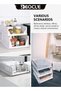 REOCLE Closet Organizer Stackable Folding Wardrobe Storage Box T-Shirt Storage Containers with - 4