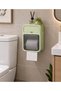 Wall-Mounted Toilet Paper Holder with Lid, Toilet Paper Dispenser, and Bathroom Organizer - 4