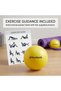 THERA-BAND Mini Exercise Ball 23 cm (9 Inch), Yellow Inflatable Core Stability Ball for Abdominal and Back Exercises, Yoga, Pilates, Strength Training and Home Fitness, Includes Instructional Poster - 6