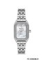 Milano Women's Silver-Colored Metal Strap, White Dial, Gem-Set Rectangular Case Analog Wristwatch - 2