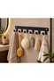 Metal Strap Hanger, Bathrobe Hanger, Towel Hanger, Coat Rack, Entryway Hanger, Organizer, Door Hanger, Bathroom Hanger, Organizer Hanger, Wall-Mounted Towel and Clothing Hanger with 6 Hooks - 3