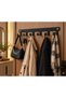 Metal Strap Hanger, Bathrobe Hanger, Towel Hanger, Coat Rack, Entryway Hanger, Organizer, Door Hanger, Bathroom Hanger, Organizer Hanger, Wall-Mounted Towel and Clothing Hanger with 6 Hooks - 2