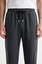 2-Ply, 4-Piped Sweatpants with Drawstring, Relaxed Fit - 6
