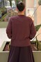 Mercerized Tunic with Raglan Sleeves and a Zip Detail at the Collar - 4