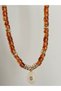 Imported acrylic bead necklace, trendy necklace.