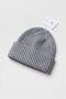 Gray Unisex Fold-Over Knit Beanie - 2