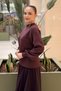 Mercerized Tunic with Raglan Sleeves and a Zip Detail at the Collar - 2