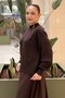 Mercerized Tunic with Raglan Sleeves and a Zip Detail at the Collar - 2
