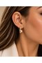 XUPING ROSE-COLORED PEARL OVAL EARRINGS ACR9643 - 2