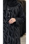 Black Abaya with a Tie-Dye Pattern. - 4
