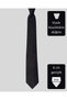 Black Tie with Checked Pattern – 8 cm wide - 4