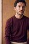 Men's Premium Soft-Textured, Pilling-Resistant Crew Neck Knit Sweater, Burgundy 27W2018 - 3