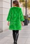 Women's Plush-Lined Fur Coat, Lined, Crew Neck, Hook-and-Eye Closure, Magnetic Single-Breasted, Double-Pocketed - 3