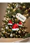 Christmas Tree Ornament with Santa Hat Design - Set of 3