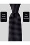 Black Tie with Checked Pattern – 8 cm wide - 2