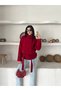 Women's Double-Buttoned Mock Neck Belted Short Melton Coat - 6