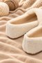 Women's Soft Plush Winter Ballet Flats with Straps - 3