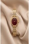 Bridgerton Women's Stainless Steel Watch, Gold-Toned with Burgundy Dial—Exclusive Design, Old Money Vintage, Luxurious, Elegant, and Stylish Women's Wristwatch 2026 - 6